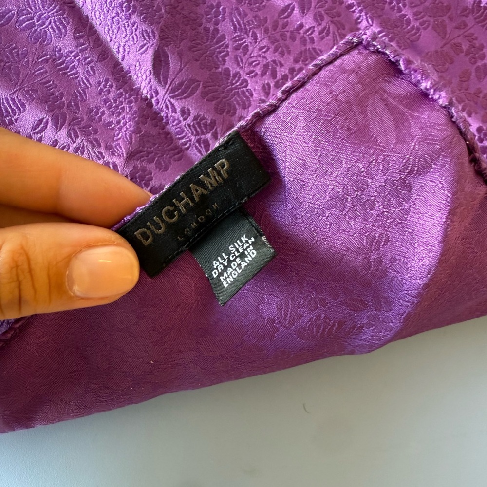 Duchamp Lavender Floral Silk Accessory